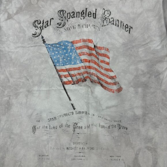 Star Spangled Banner Tie-Dye T-Shirt By The Mountain Size M 100% Cotton - Picture 1 of 6